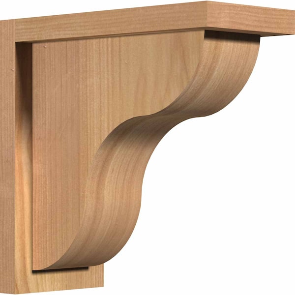 Ekena Millwork Carmel Smooth Corbel w/Backplate, Western Red Cedar, 5 1/2"W x 12"D x 12"H COR06X12X12CAR01SWR - main